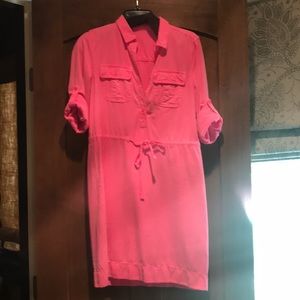 J Crew Pink Chambray Dress